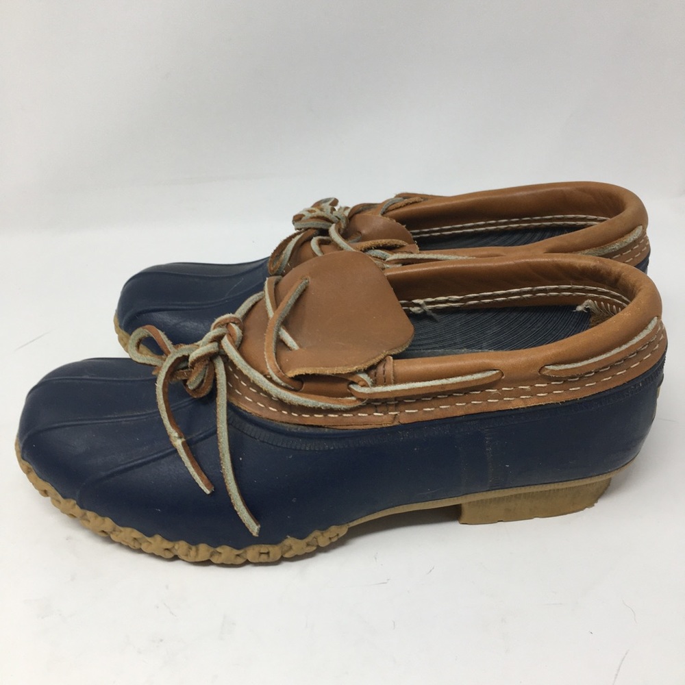 LL Bean Women's Size 7 Duck Shoes Mocs Blue
